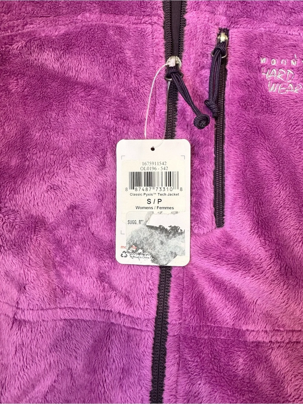 NWT Mountain Hardwear Pyxis Tech Fuzzy Jacket 💗💜
